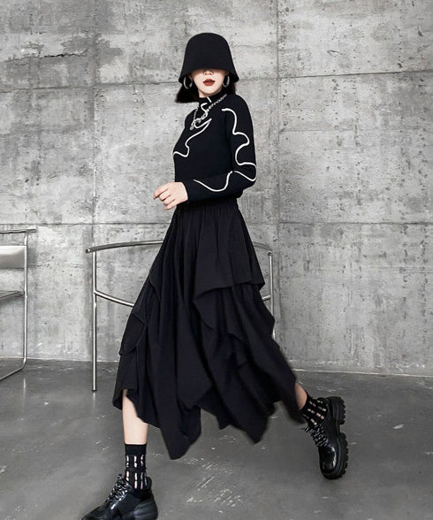 Draped Wide Pants